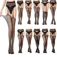 women sexy body stocking lace thigh high stockings suspender garter belt over knee pantyhose womens tights floral ropa mujer