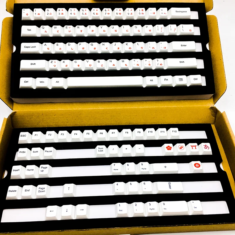 Колпачки для клавиш Everglide JP/KR/RUS 109 вишневый оригинальный профиль сублимационные