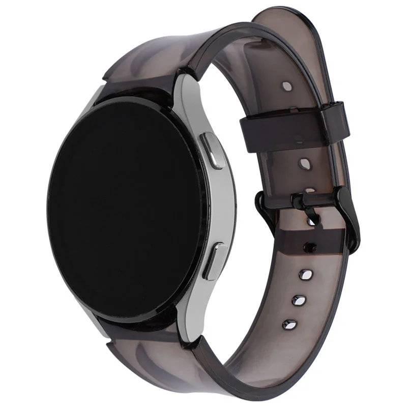 

Band For Samsung Galaxy Watch 4 classic 5 46mm 42mm 44mm 40mm No Gaps Transparent Silicone Bracelet correa Galaxy Watch 6 Strap