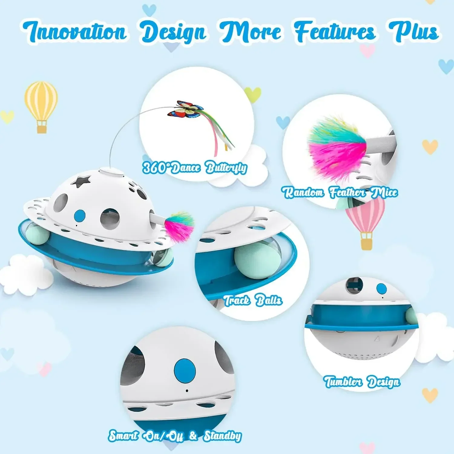 Шарики движущиеся игрушки интерактивные случайный выбор игрушка для кошек