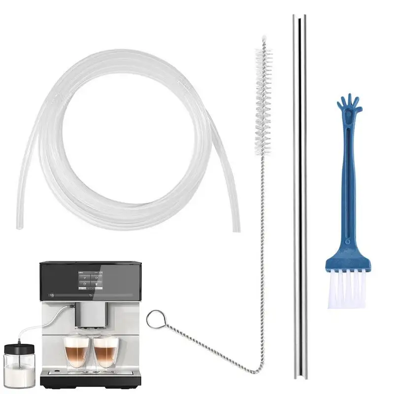 

Milk Tube Bush 2 M Milk Tube Silicone Pipe For Fully Automatic Coffee Machin Milk Tube Suction With Cleaning Brush Applicable To