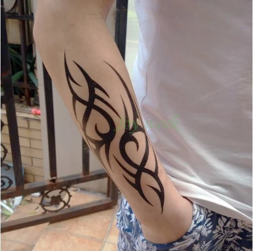 

Waterproof Temporary Tattoo Sticker fire flame totem dragon hawk henna tatto stickers flash tatoo fake tattoos for women men 7