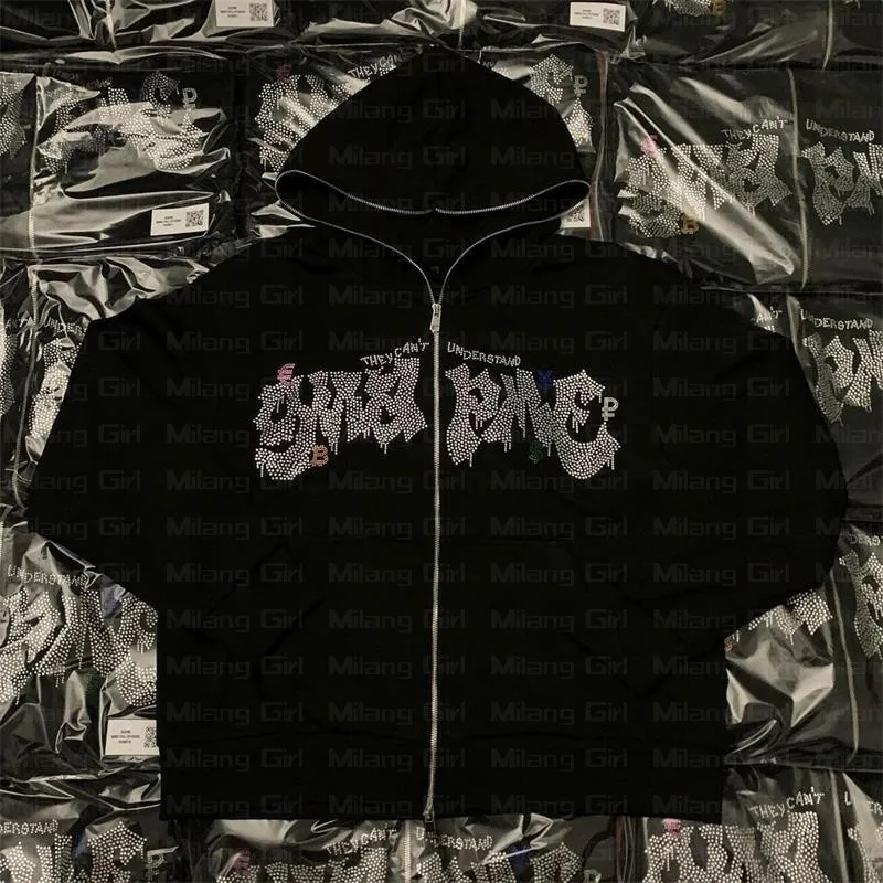 Свитшот в стиле хип-хоп грандж корейское модное спортивное пальто панк пуловер