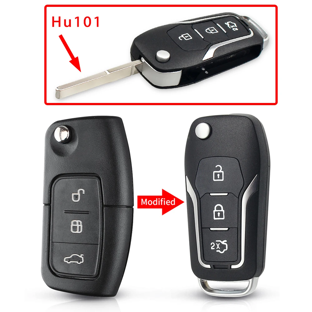 

Корпус дистанционного ключа автомобиля KEYYOU для Ford Focus 2 3 mondeo Fiesta, модифицированный с функцией R/C