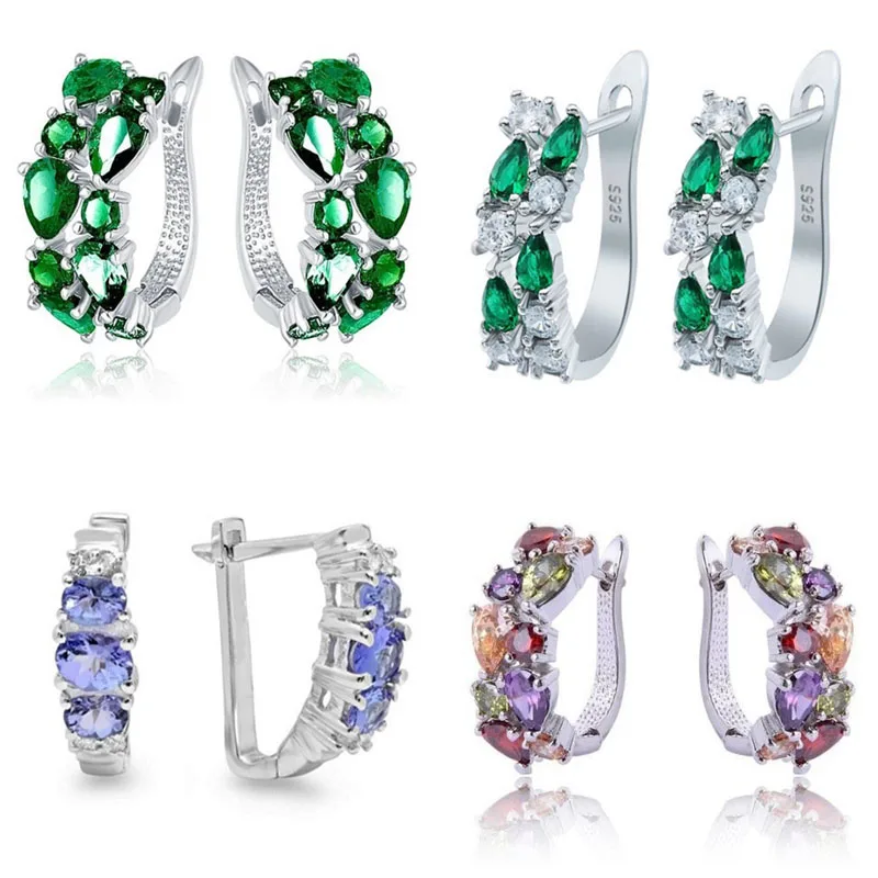 Застежка для ушей BAOSHINA, корейский темперамент, модные серьги с полным кристаллом циркония для женщин, ювелирные изделия, аксессуары