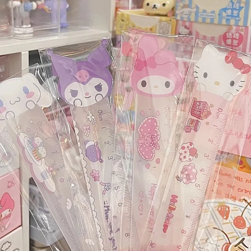 Фото Линейка Cinnamoroll: милая, прочная, с четкой шкалой, для школы, офиса, черчения, подарок. №1