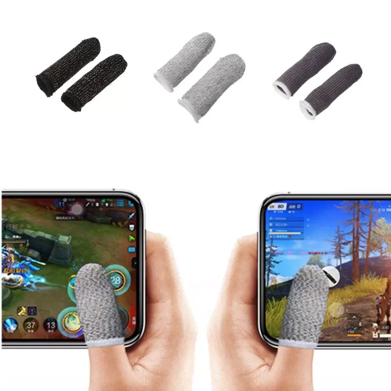 

1 Pair L1 R1 Breathable Mobile Game Controller Finger Sleeve Touch for Fortnite PUBG Mobile Rules of Survival Android Gamepad
