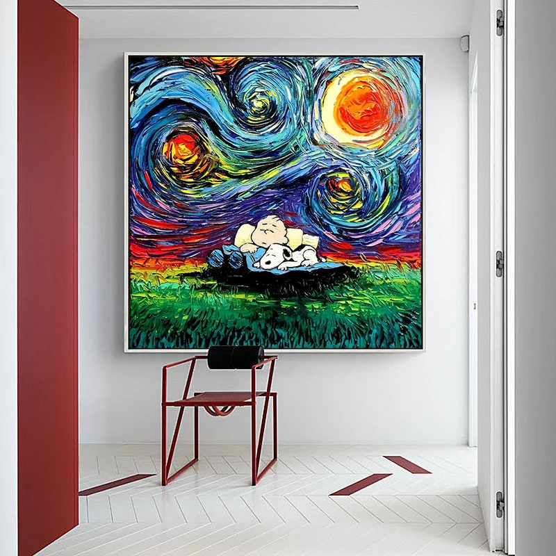 

Abstract Graffiti Colorful Starry Animal Art Painting Canvas Painting Print Wall Art Painting Home Decor