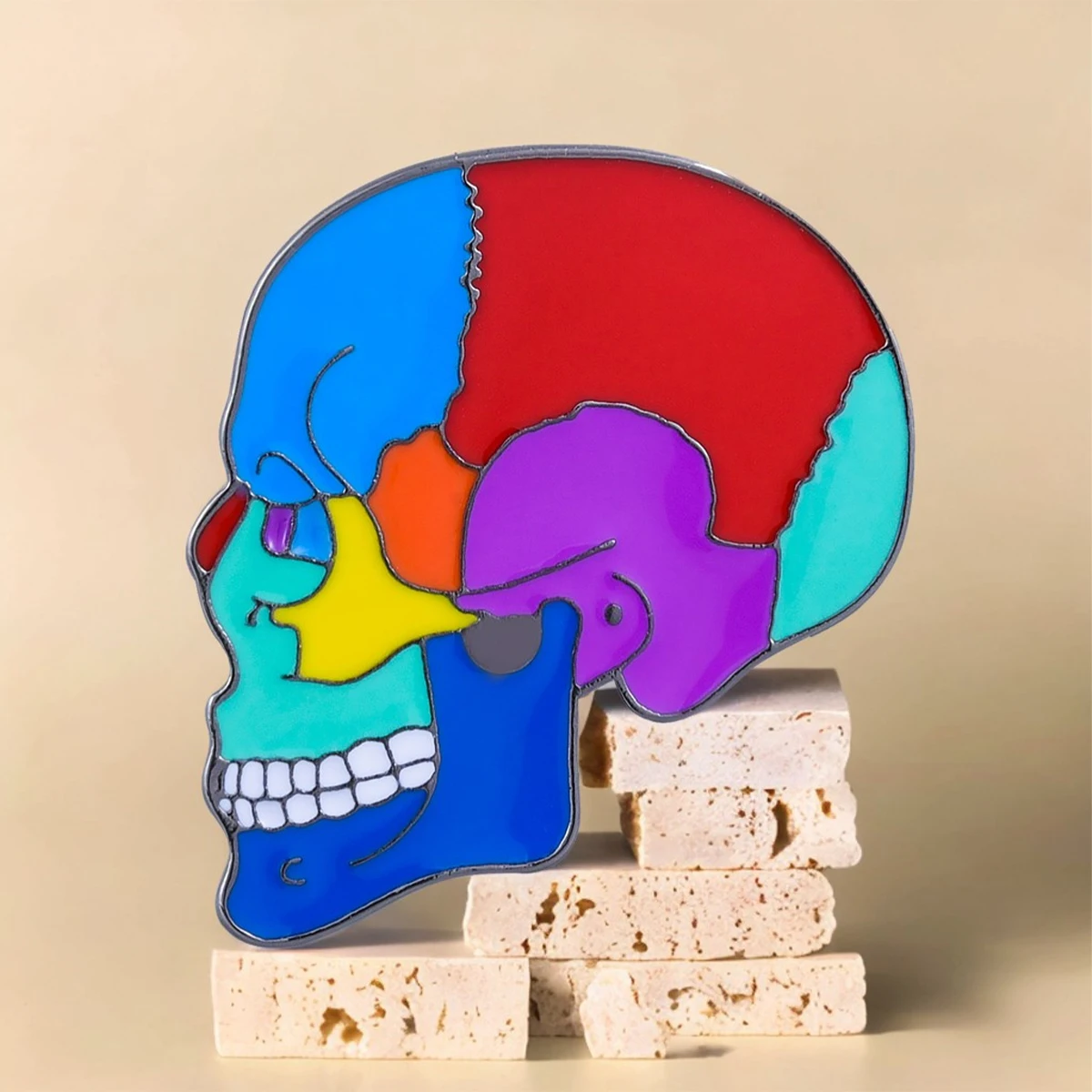 Catuni милые ортопедические кости эмалированные булавки брошь красочный