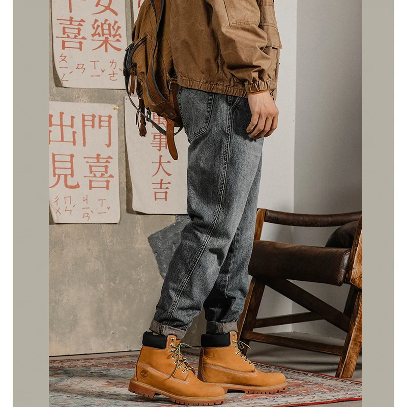Men Clothing 2022 Autumn and Winter New Straight Loose Cylinder Jeans Vintage Comfortable Blue Temperament Harun Trousers Femal