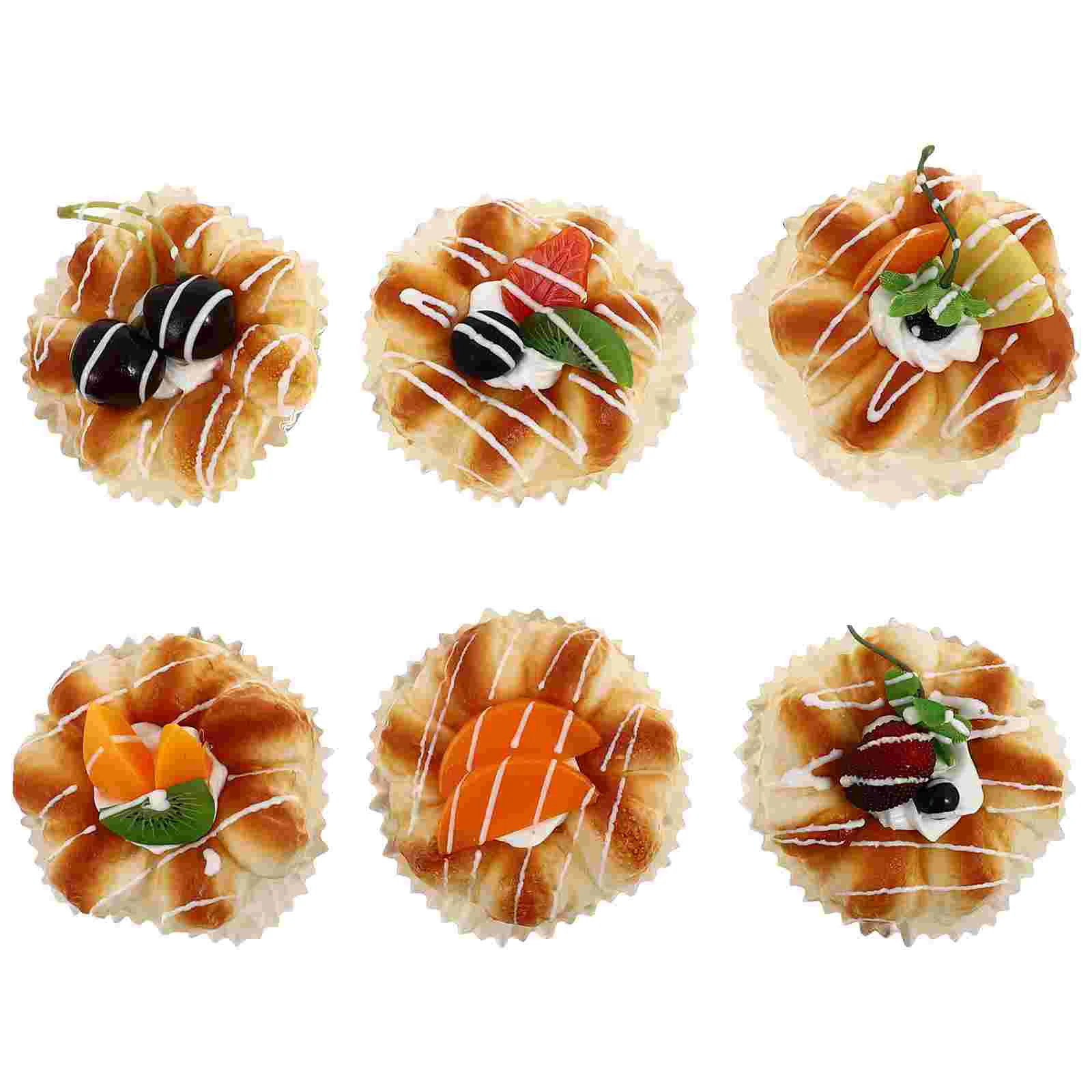 

6Pcs Refrigerator Magnets Fake Bread Decors Bread Fridge Magnets Window Decors for Decor Home