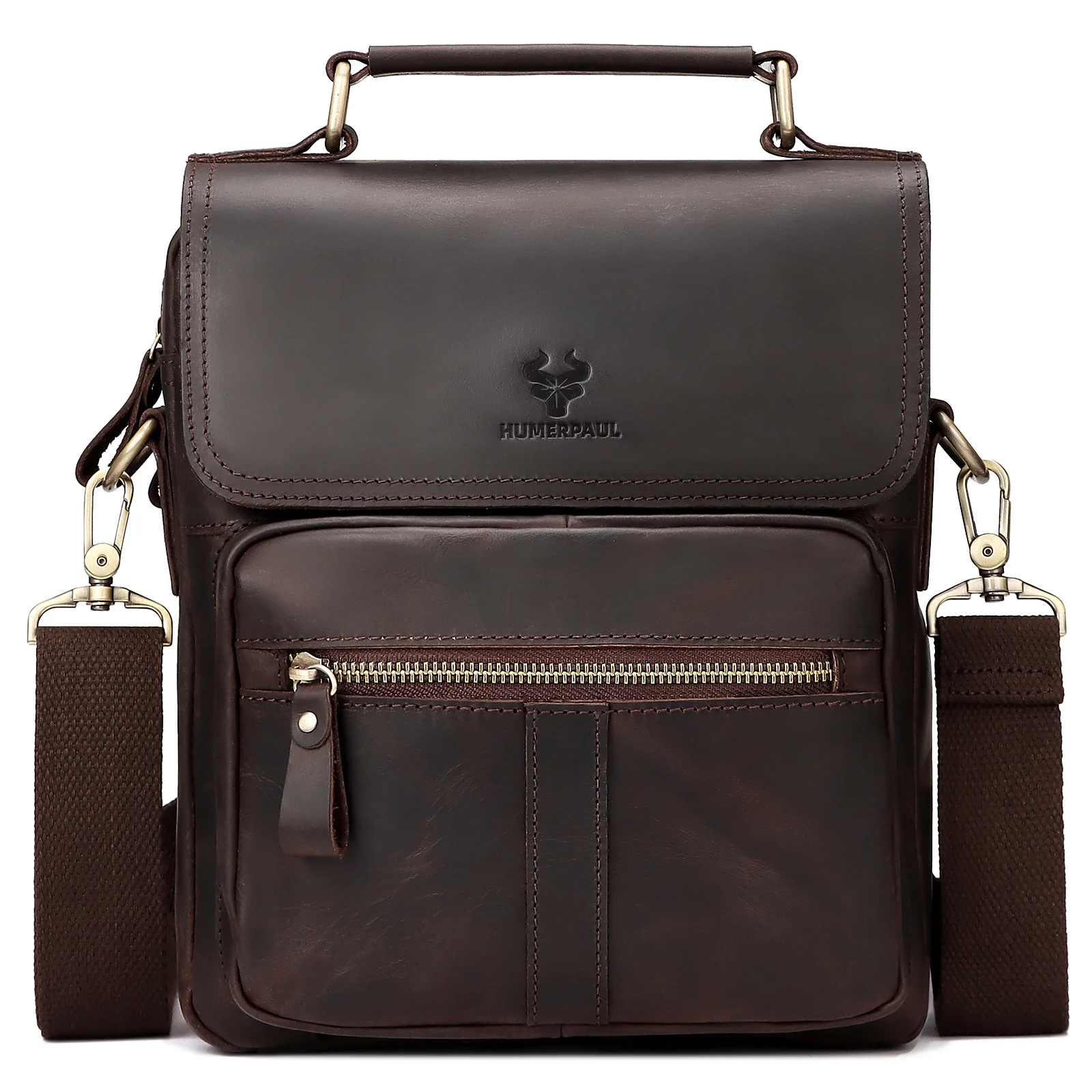 Сумка на плечо мужская из кожи Крейзи Хорс винтажный мессенджер повседневный