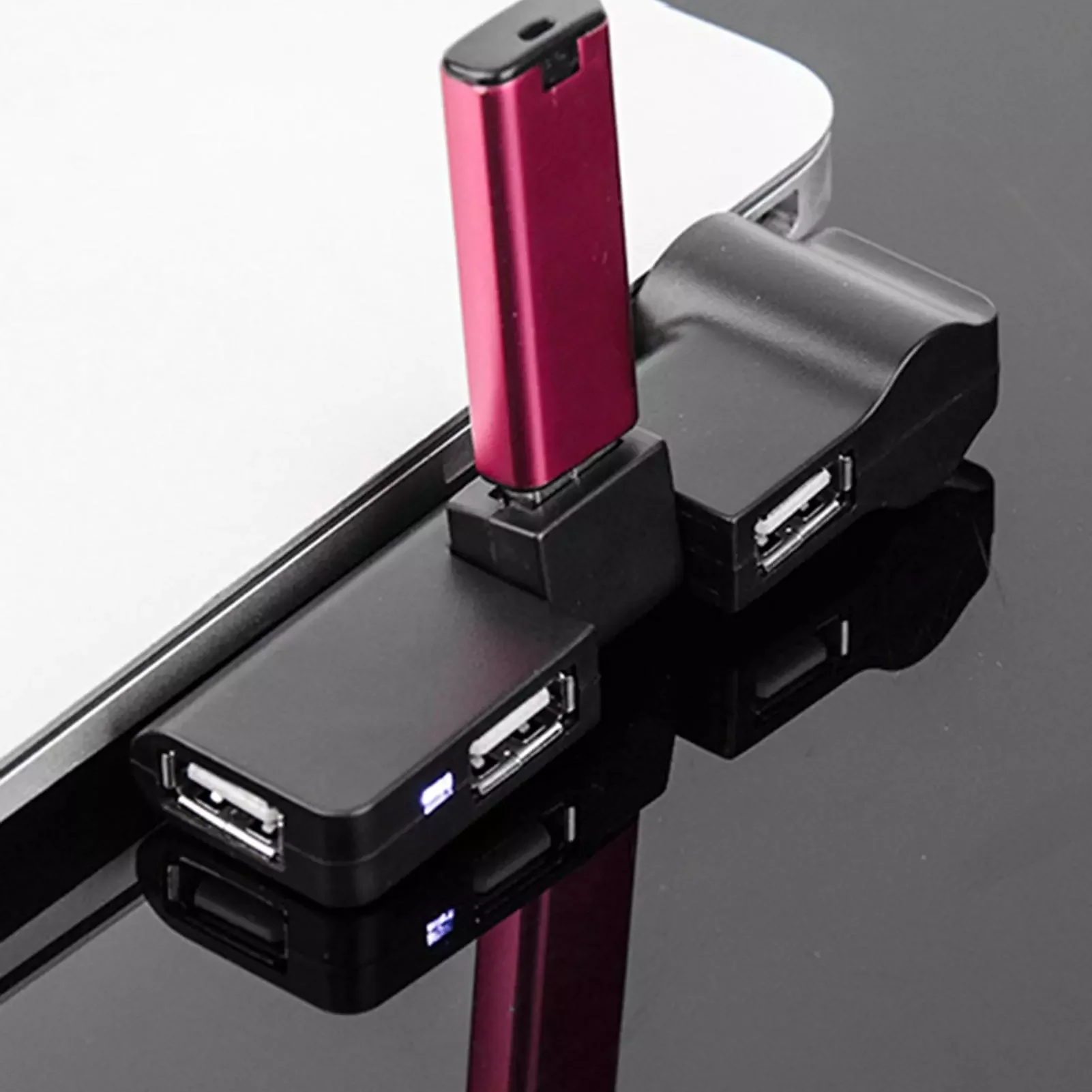 

Rotatable 4 Ports Mini Usb Hub Splitter Data Cable Adapter Connector Creative Usb Hub Pipe Shape For Car Laptop Computer