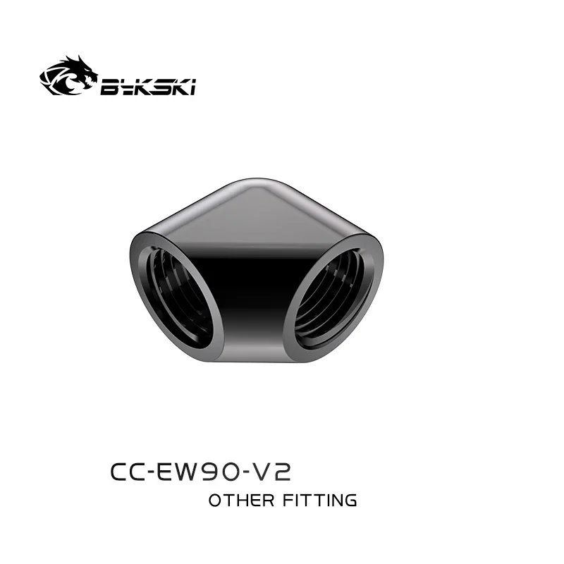 Угловой фитинг Bykski колено 90 градусов резьба F-F G1/4 разъем водяного охлаждения 3