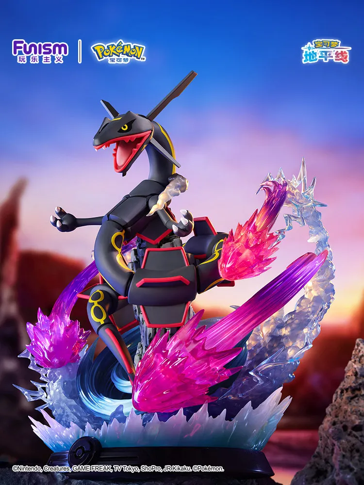 Фото Коллекционная фигурка Funism Pokémon Black Rayquaza Gk, украшение для дома, офиса, рабочего стола, для взрослых коллекционеров №3