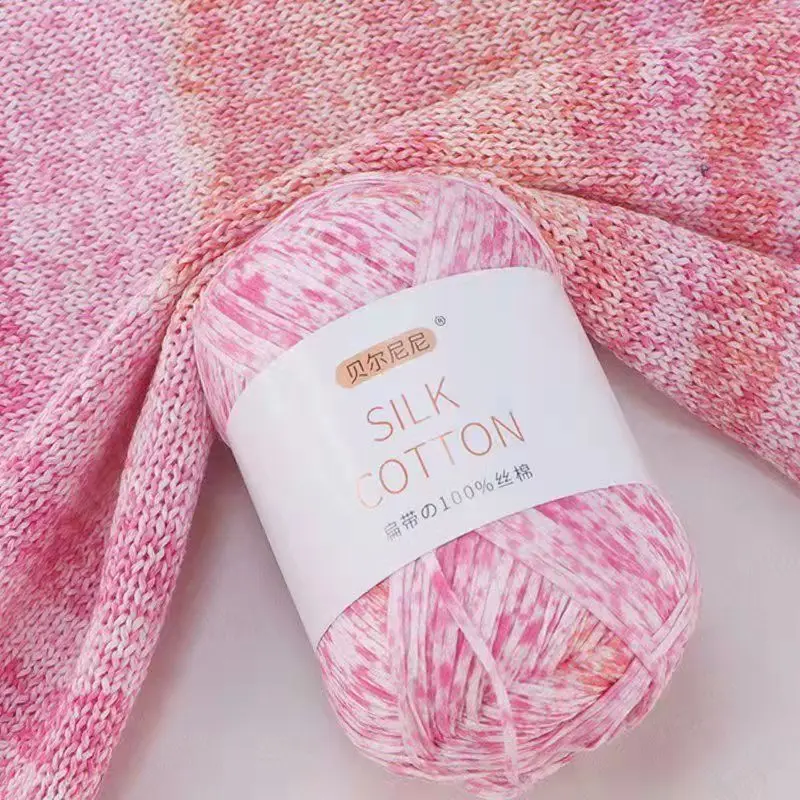 

40 г/шар 100% хлопчатобумажная пряжа осень-весна мягкая хлопчатобумажная пряжа средней длины DIY ручная вязка крючком шарф одежда пряжа