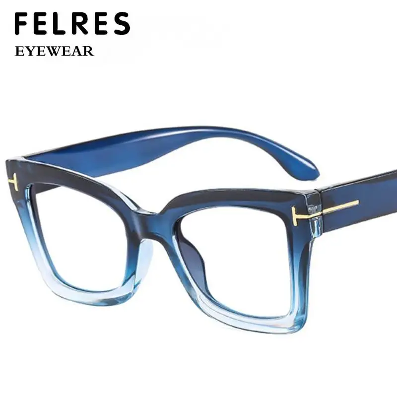 Модные большие квадратные очки для чтения женщин и мужчин градиентные оправы