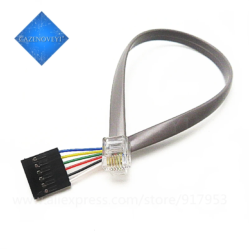 1 шт./лот ICSP кристаллическая головка RJ11 превращается SIP6 линия загрузки MPLAB ICD3