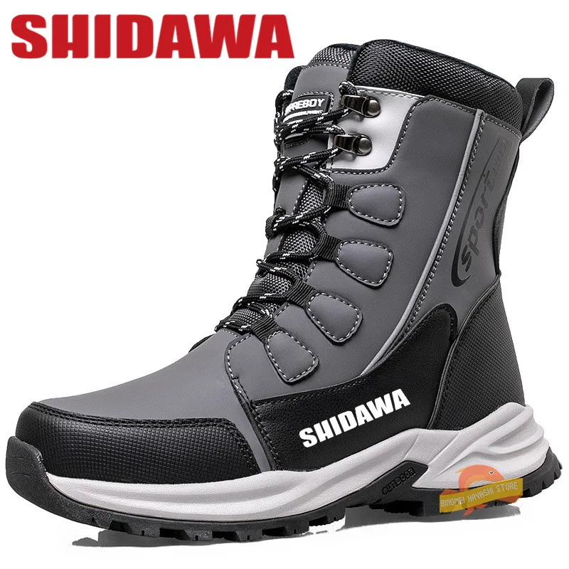 Мужская обувь SHIDAWA зимние плюшевые утолщенные сапоги трендовые Высокие Ботинки