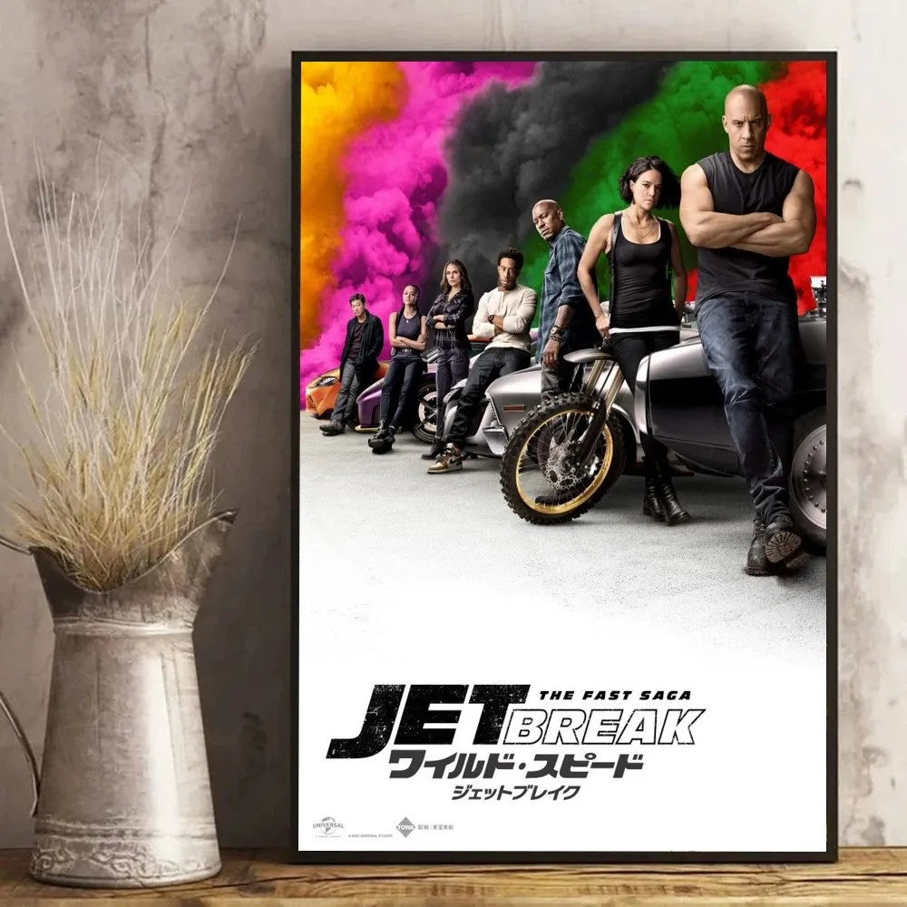 The Fast And Furious Poster Kraft Club Bar Paper Vintage Wall Art Painting Bedroom Study Big Szie Sti