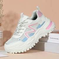 women white chunky sneakers vulcanize shoes plus size 35 43 female platform running sneakers ladies black casual shoes a1 97
