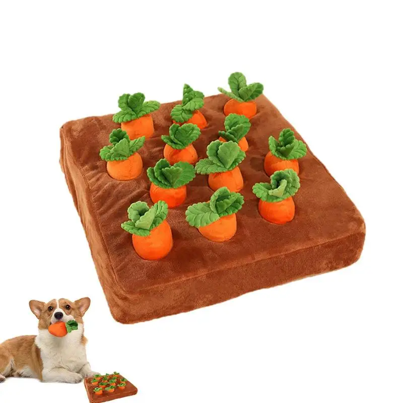 

Carrot Farm Dog Toy Hide And Seek Carrot Farm Dog Toys Enrichment Pet Foraging Mat For Smell Training And Slow Eating Stress