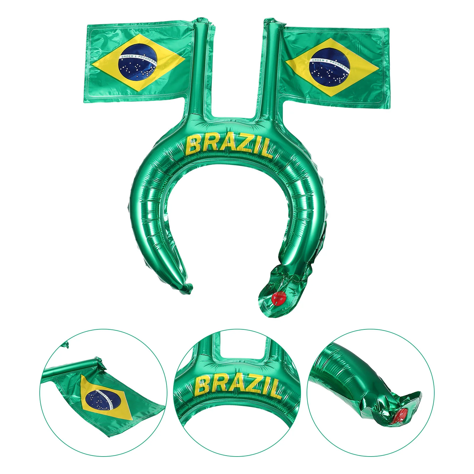 

Football Party Headband Flag Soccer Headbands Cup World Hair Favors Countryballoons Brazil Inflatablehat Decorations Gameballoon