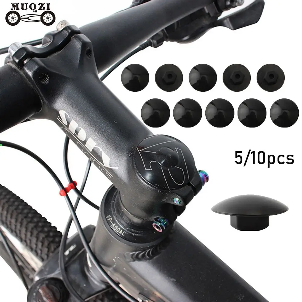 2/5/10pcs Rubber Material M6 Screw Dustproof Accessories Stem Top Cover Bolts Parts Outdoor MTB Bike Bicycle Headset Cap