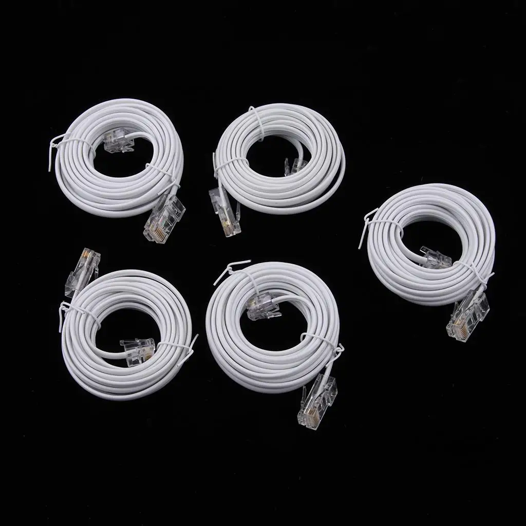 

Телефонный кабель RJ11, кабель DSL 8P4C 6P4C, 3 метра, 5 шт.