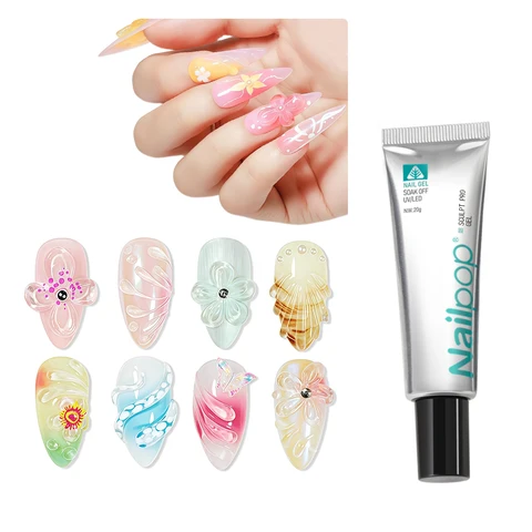 Nailpop SCULPT PRO GEL прозрачный для дизайна ногтей