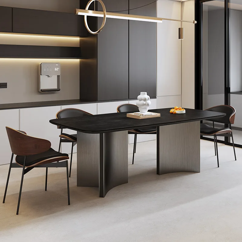 Роскошный современный обеденный стол в комплекте простота Скандинавский дизайн