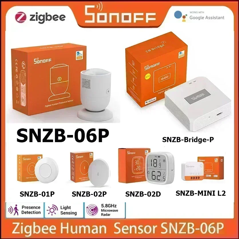 SONOFF SNZB 06P Zigbee Датчик присутствия человека Ewelink Monitor домашних животных Snzb 06p Sonoff Switch