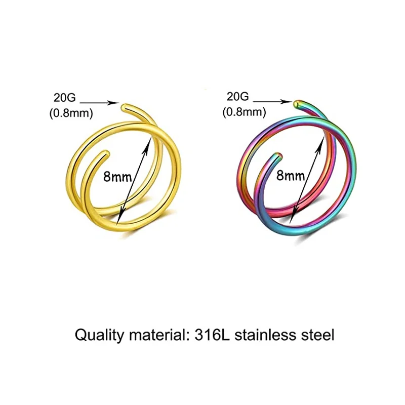 Кольцо двойное из нержавеющей стали для мужчин и женщин Ювелирное Украшение с