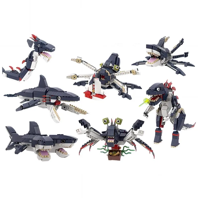 Идеи Bricklink Subnautica Monsters of the Deep 31088 мир морской голодной акулы креативные