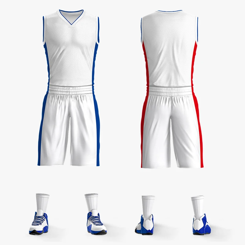 Blank Full Sublimation Basketball Sets For Men Custom Name Number Logo Printed Jerseys Shorts Quick Dry Training Tracksuits Male