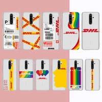 dhl 50th anniversary phone case for samsung a51 a52 a71 a12 for redmi 7 9 9a for huawei honor8x 10i clear case