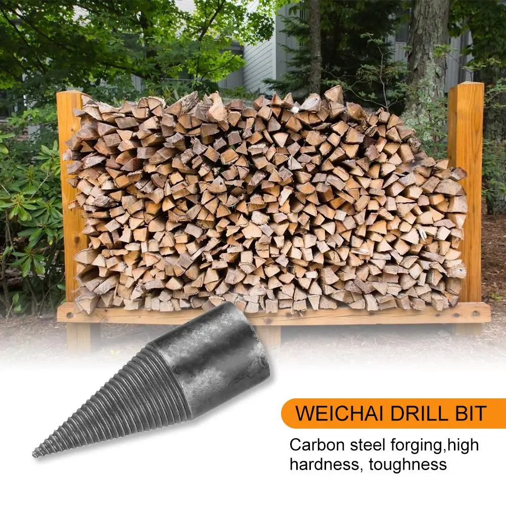 

Cone Reamer Punch Driver Drill Bit Home Countryside Split Drilling Tools Firewood Machine Drill for Household Wood