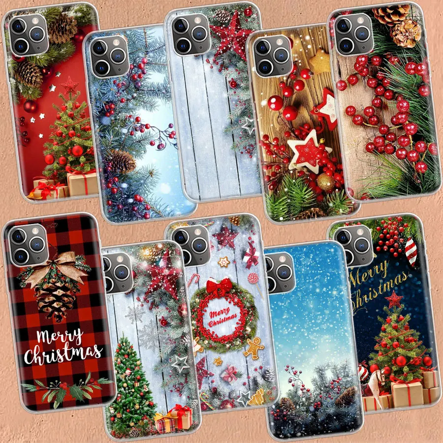 Christmas Tree Elk Fashion Brand Case For Iphone 11 13 14 Pro 15 Ultra 12 Mini Se 2020 Xr X Xs Max 7 8 Plus F