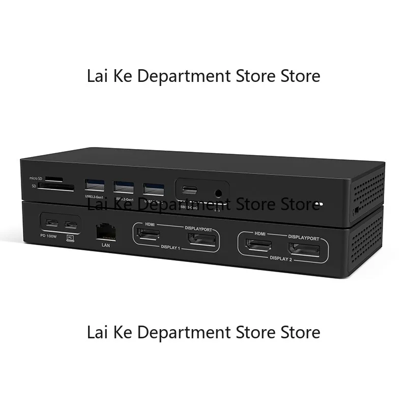 Док-станция с двумя портами HDMIDP, разветвителем Gigabit USB 3.2, расширителем для трех независимых дисплеев M2M3 (art.: 3920da3c877ff) - 3920da3c877ff