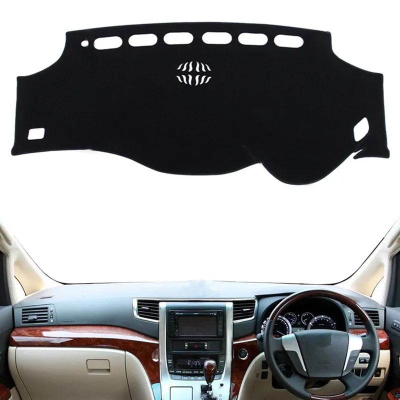 

Для Toyota Alphard Vellfire 2008 2009 2010 2011-2017 коврик для приборной панели, коврик для приборной панели, солнцезащитный козырек, ковер для приборной панели, автомобильные аксессуары