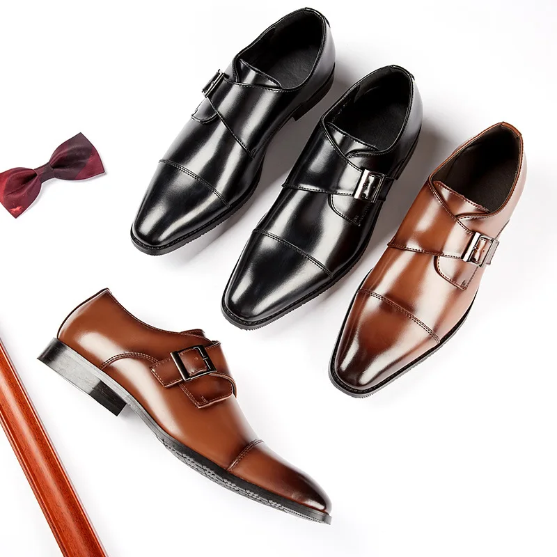 Handmade Men Formal Shoes Leather Business Dress Wedding Flats Man Office Luxury Male Breathable Oxfords Suit Shoes 2022 images - 6