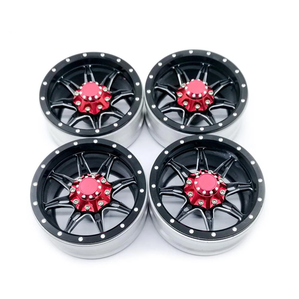 

4PCS Metal1.9 Inch Wheel Rim Beadlock For 1/10 RC Rock Crawler Axial SCX10 90046 TAMIYA CC01 D90 D110 TF2 TRX4 S11 TRX6 HPI KM2