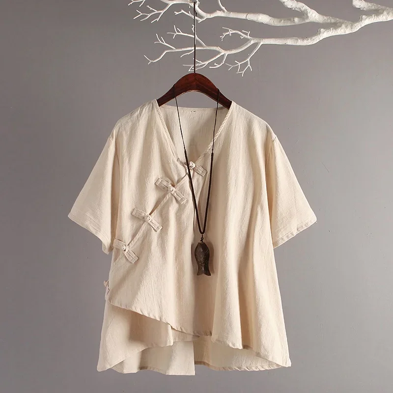 Женские китайские Топы 2020 летняя традиционная китайская одежда в стиле ретро
