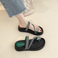 ladies platform sandals wedges summer shoes rhinestone butterfly cute fashion casual sandals sandals 2022 new