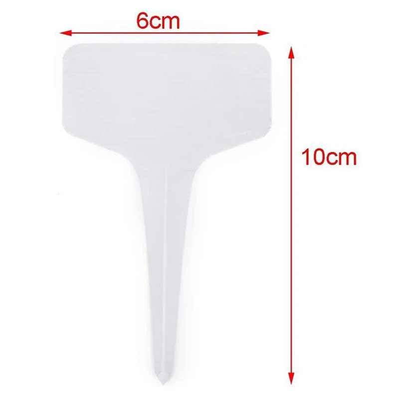 

300PCS Plastic T-Type Plant Tags Labels White Garden Nursery Markers 6X10cm