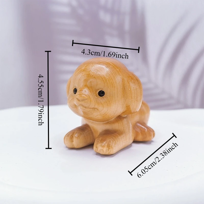 

Деревянная статуэтка собаки ручной работы