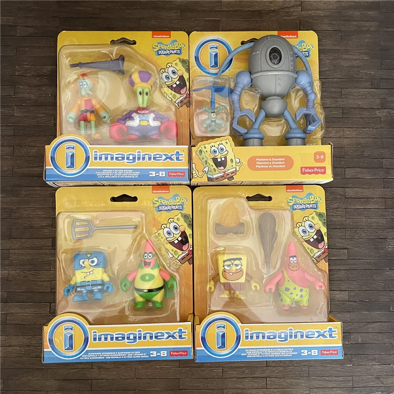 SpongeBobed Doll Square Pant Action Figures Imaginexts Series Squidward Tentacles Patrick Star Toy Eugene H Krabs Model Toys | Игрушки и