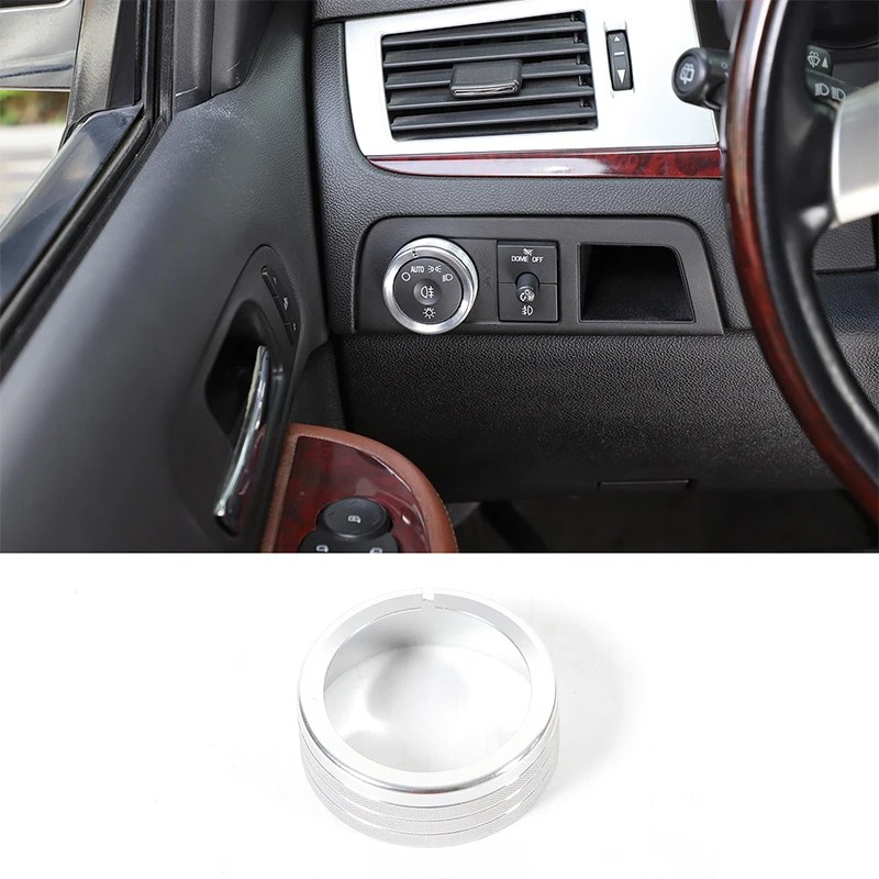 

Для Cadillac Escalade/GMT900 2007-2014 ручка переключателя фар крышка декоративная крышка для фар алюминиевый сплав серебро 1 шт.