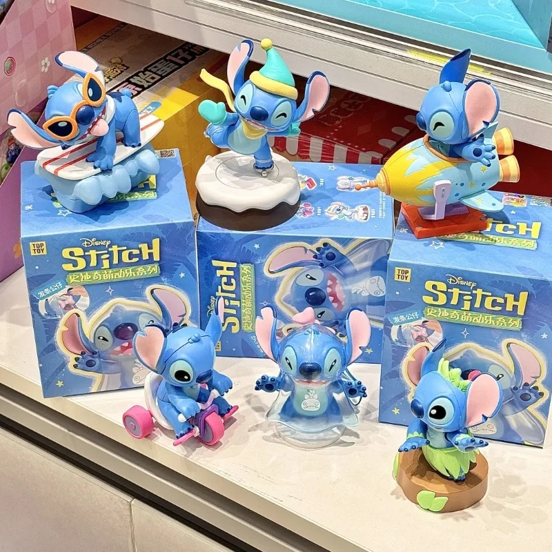 Disney Stitch Cute Series слепая коробка Заводная кукла Аниме Kawaii Модель игрушки Коллекция