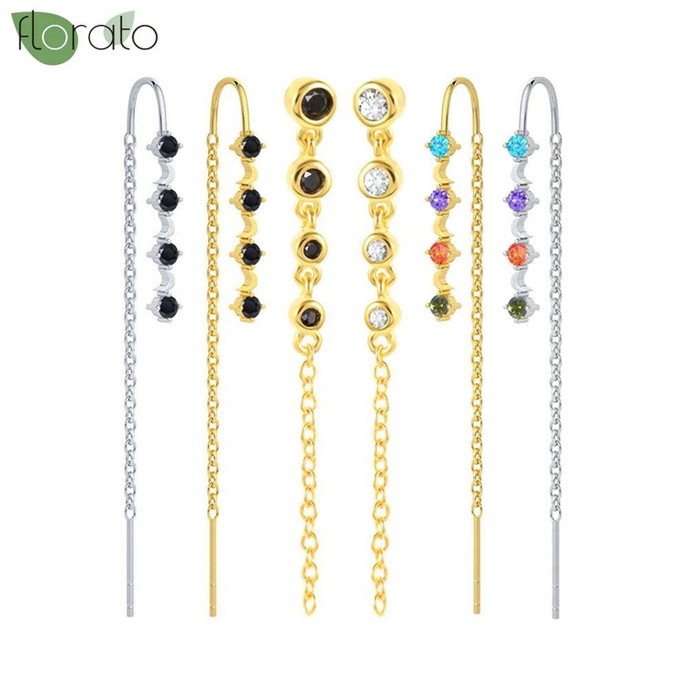 2024 новые круглые серьги-подвески с цирконием стерлинговое серебро 925 пробы игла